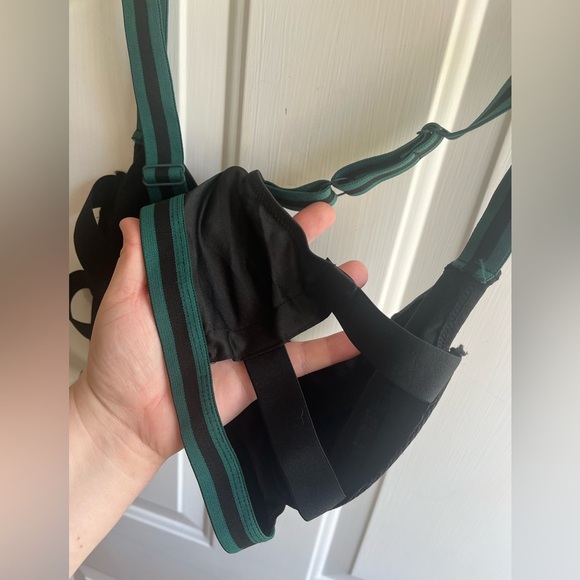 Fantasy Intimates Women’s Plus Green‎ and Black Strappy Sexy Underwired Bra 1/2X - Picture 3 of 4